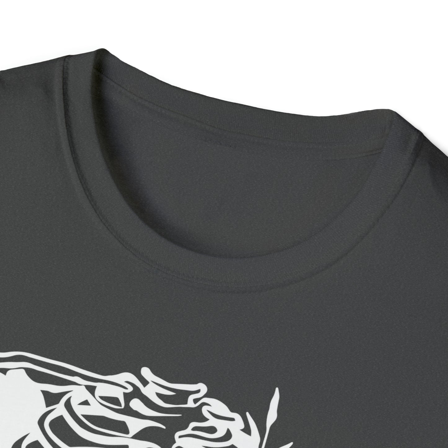 Skeleton Ribs with flowers Unisex Softstyle T-Shirt