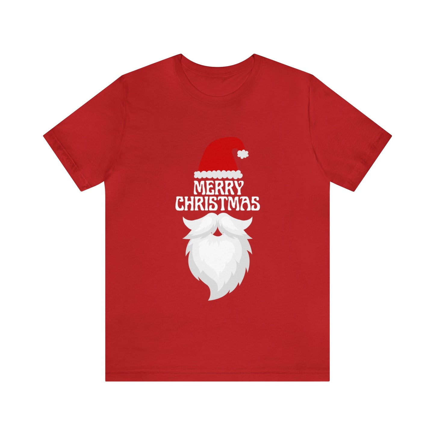 Merry Christmas Bearded Santa Unisex Jersey Short Sleeve Tee