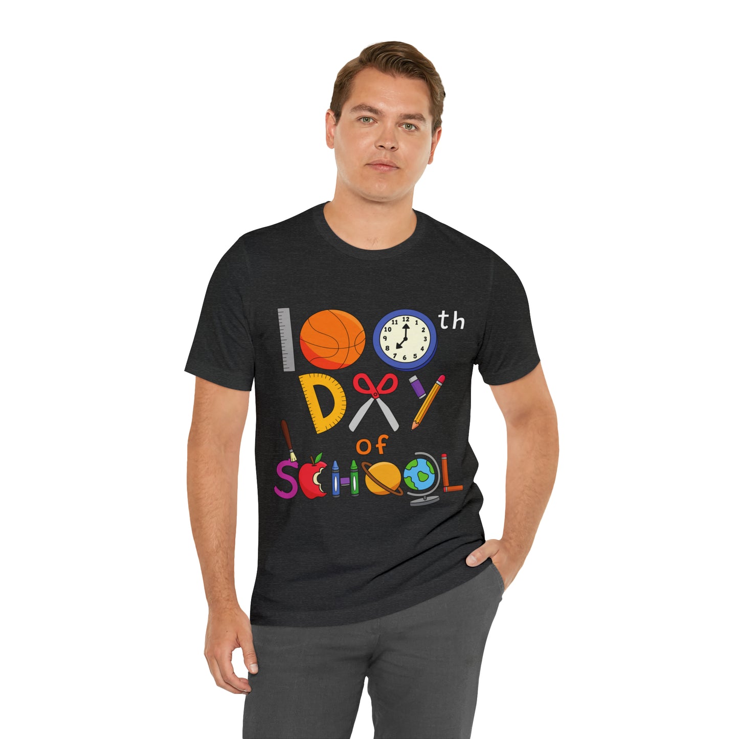 100th Day of School Teacher T- Shirt - Unisex Jersey Short Sleeve Tee