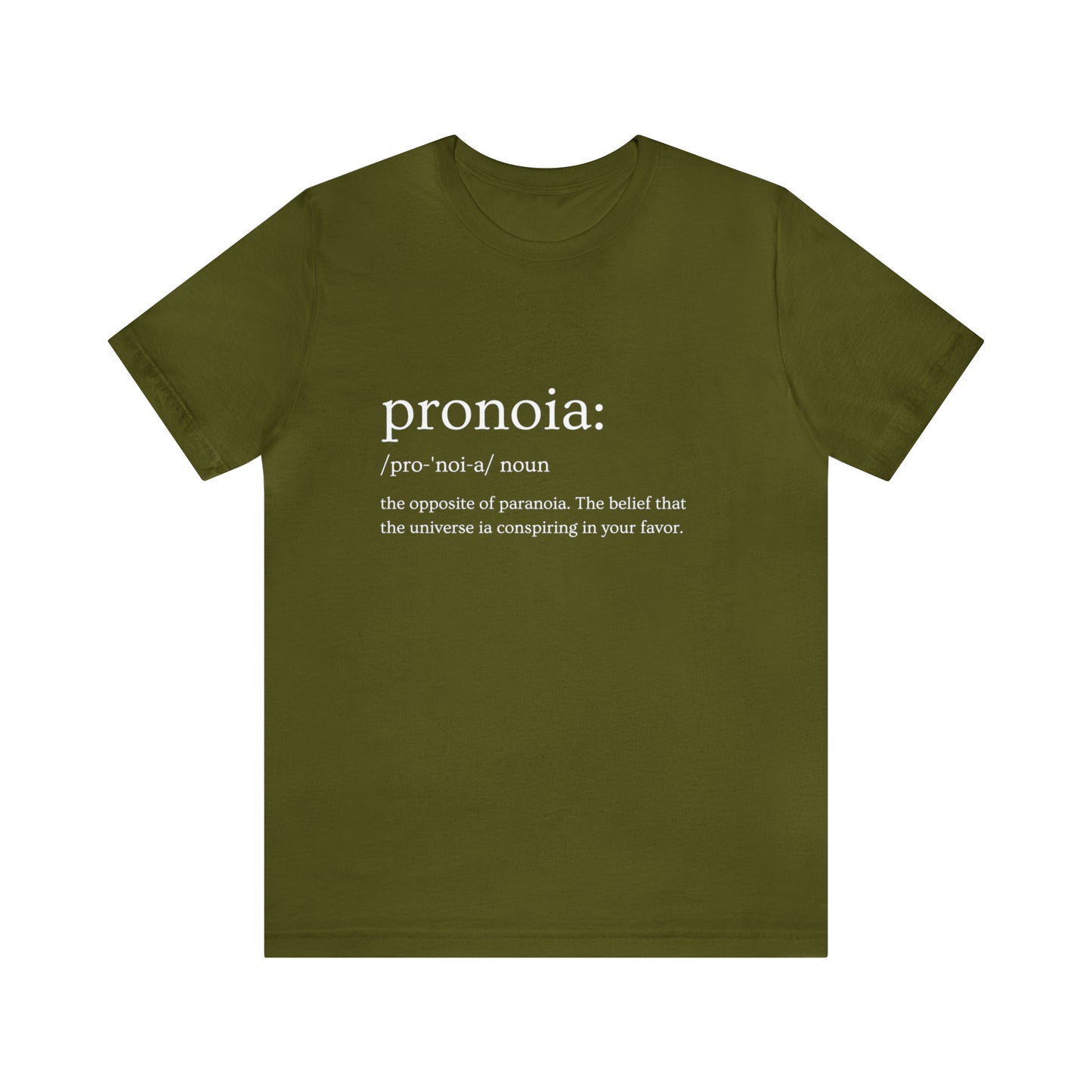 Pronoia Definition - Unisex Jersey Short Sleeve Tee