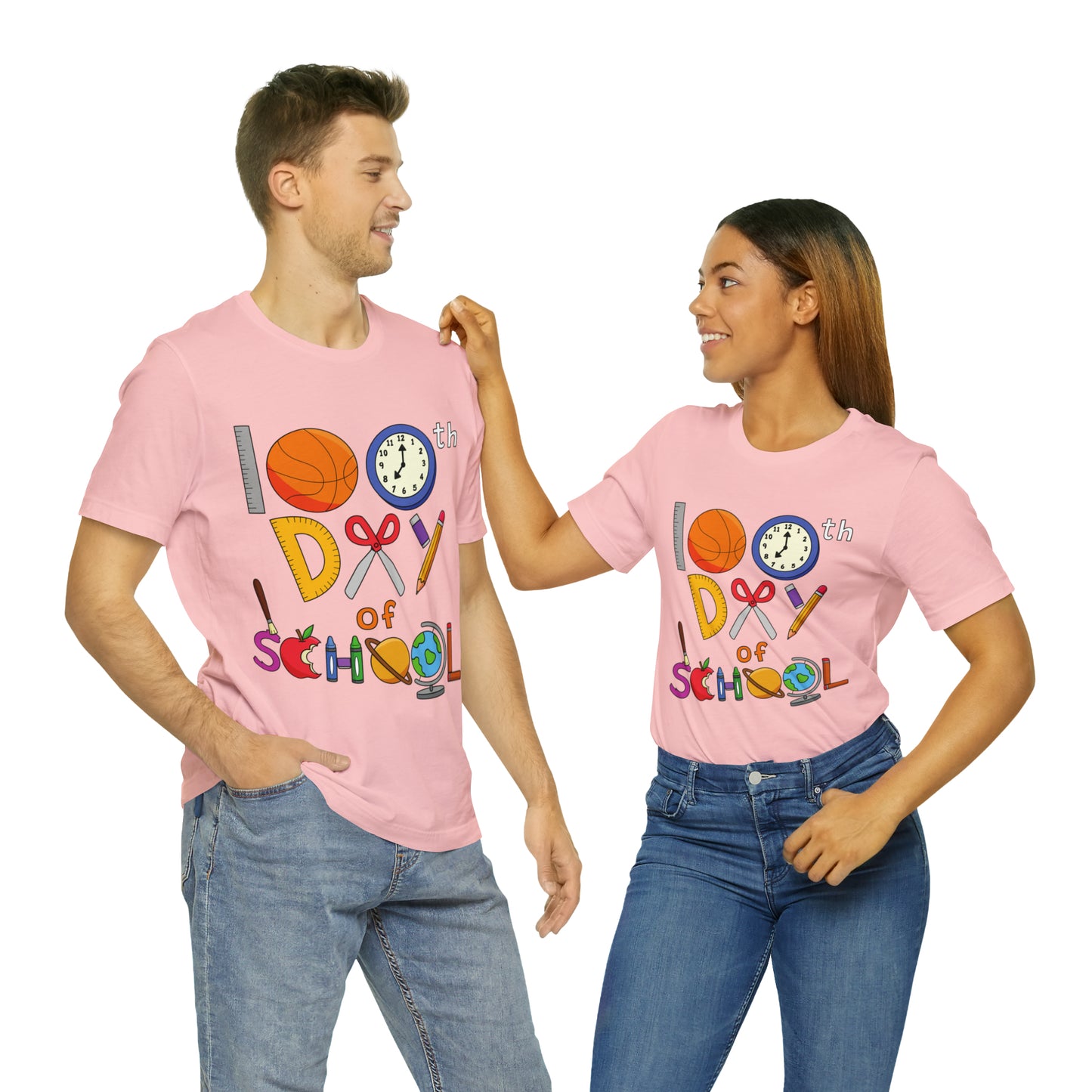 100th Day of School Teacher T- Shirt - Unisex Jersey Short Sleeve Tee