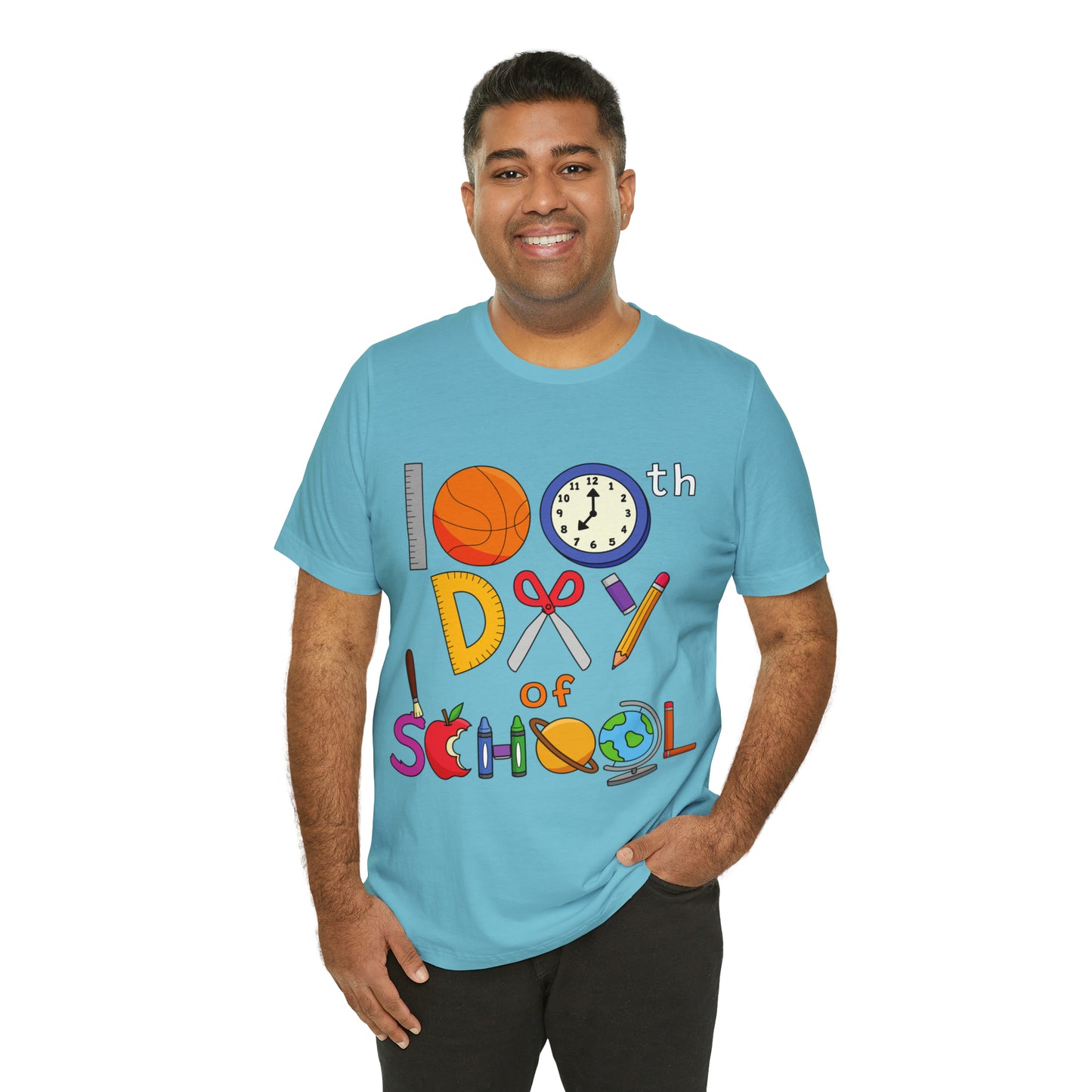 100th Day of School Teacher T- Shirt - Unisex Jersey Short Sleeve Tee
