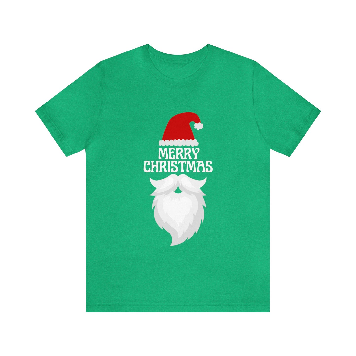 Merry Christmas Bearded Santa Unisex Jersey Short Sleeve Tee