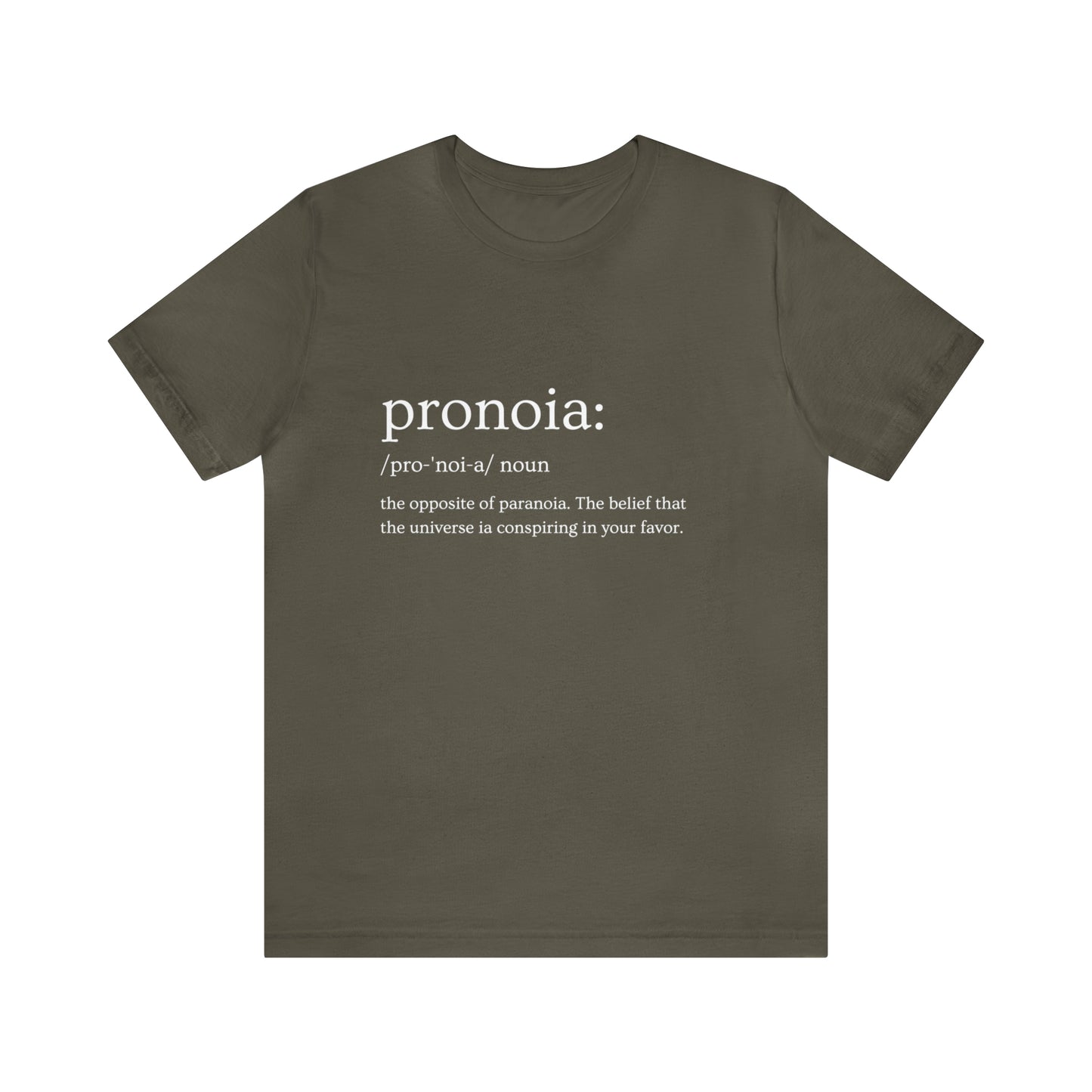 Pronoia Definition - Unisex Jersey Short Sleeve Tee