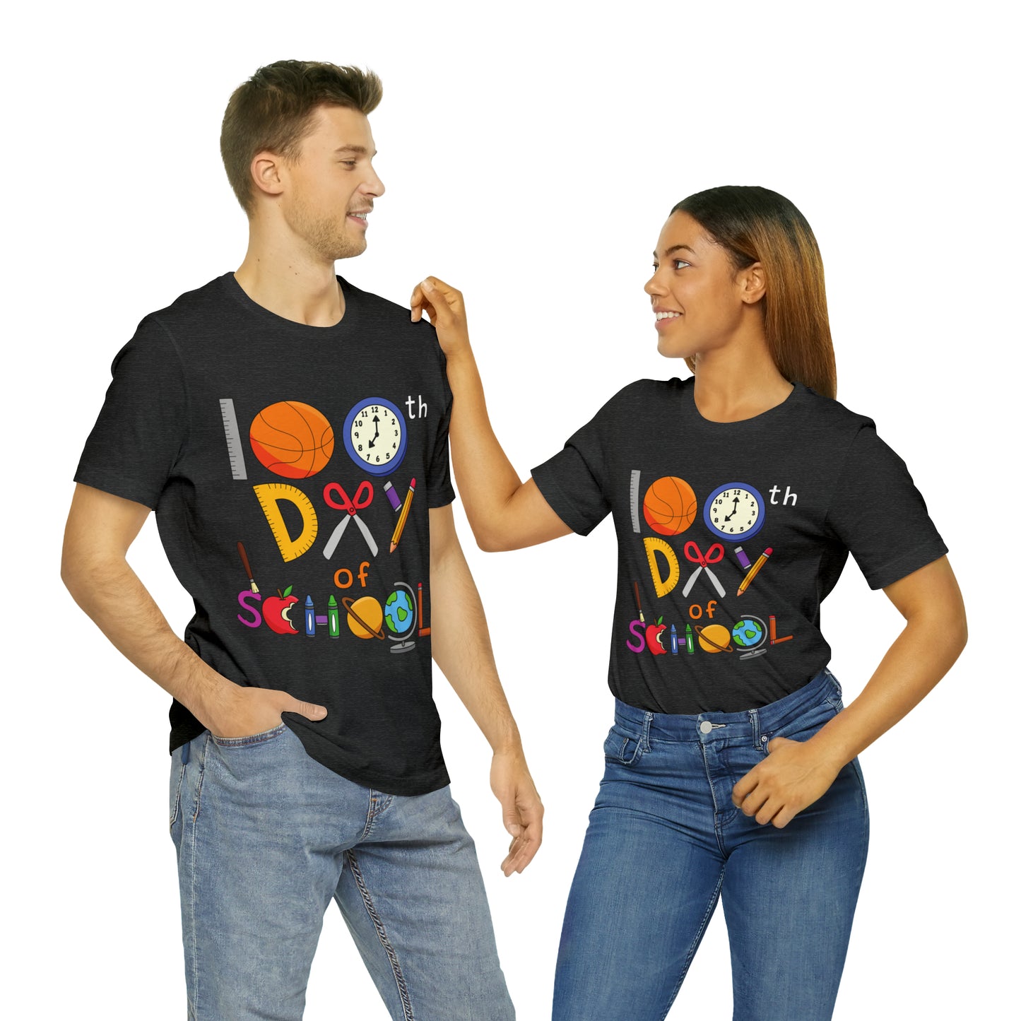 100th Day of School Teacher T- Shirt - Unisex Jersey Short Sleeve Tee