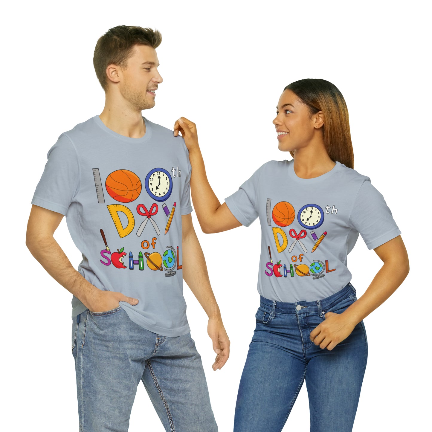100th Day of School Teacher T- Shirt - Unisex Jersey Short Sleeve Tee