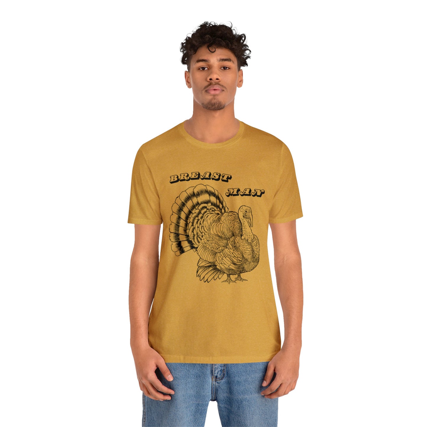 Breast Man. Thanksgiving Jersey Short Sleeve Tee