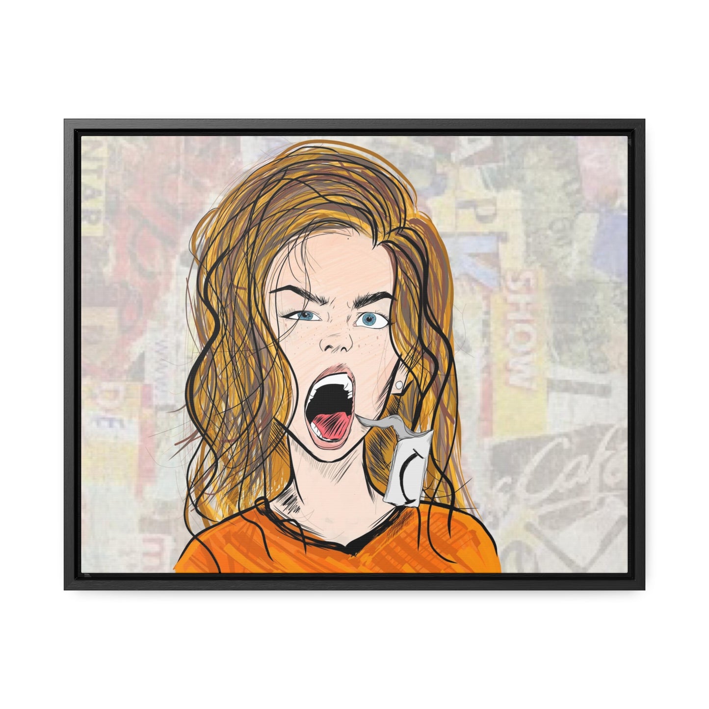R3B3L - Digital Art Canvas Print By Vanessa Gonzalez -Gallery Canvas Wrapped