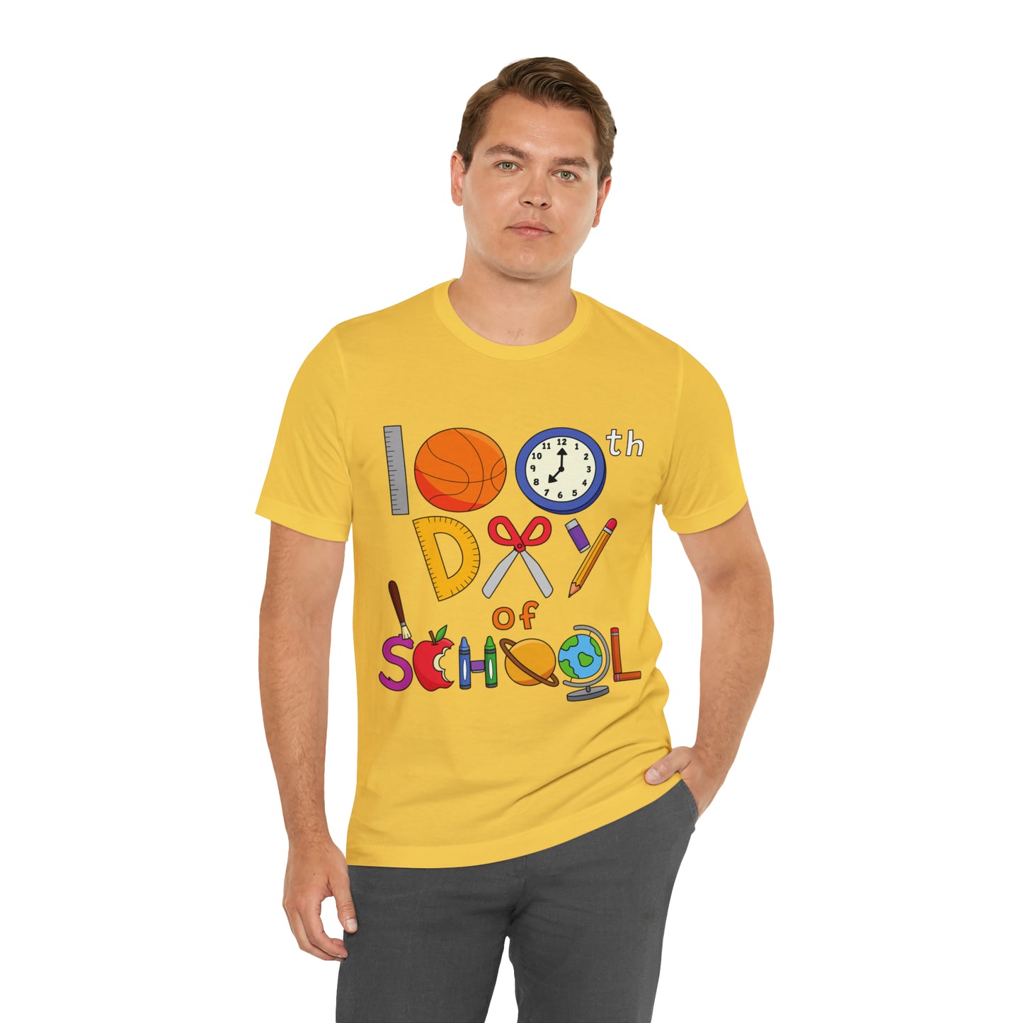 100th Day of School Teacher T- Shirt - Unisex Jersey Short Sleeve Tee