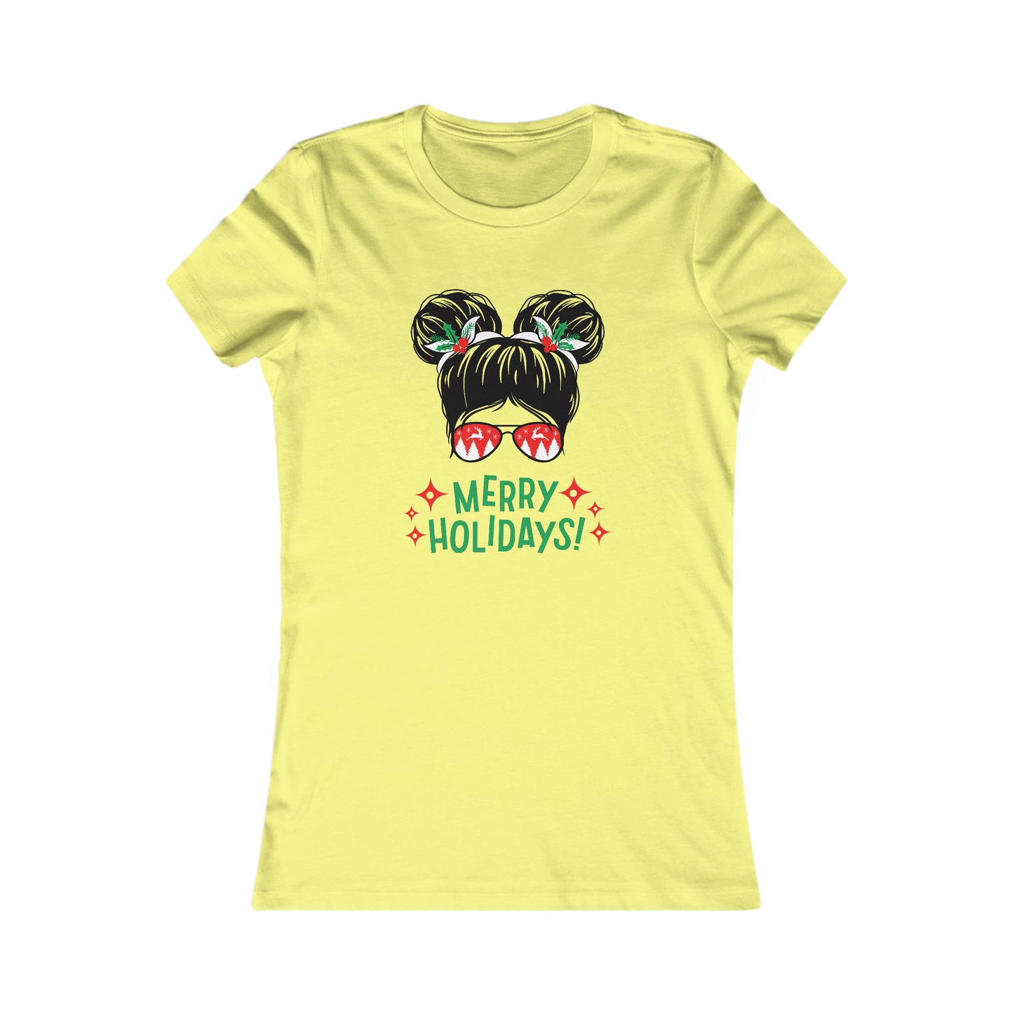 Merry Holidays Space Buns Women's Favorite Tee
