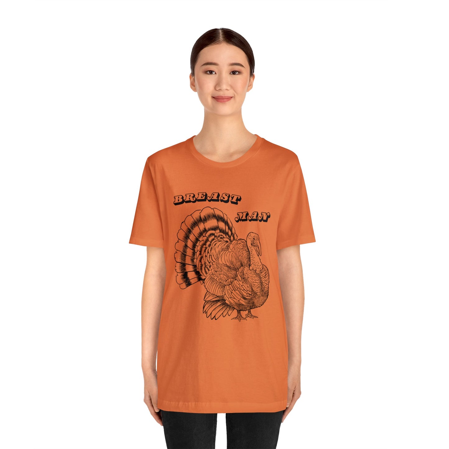 Breast Man. Thanksgiving Jersey Short Sleeve Tee