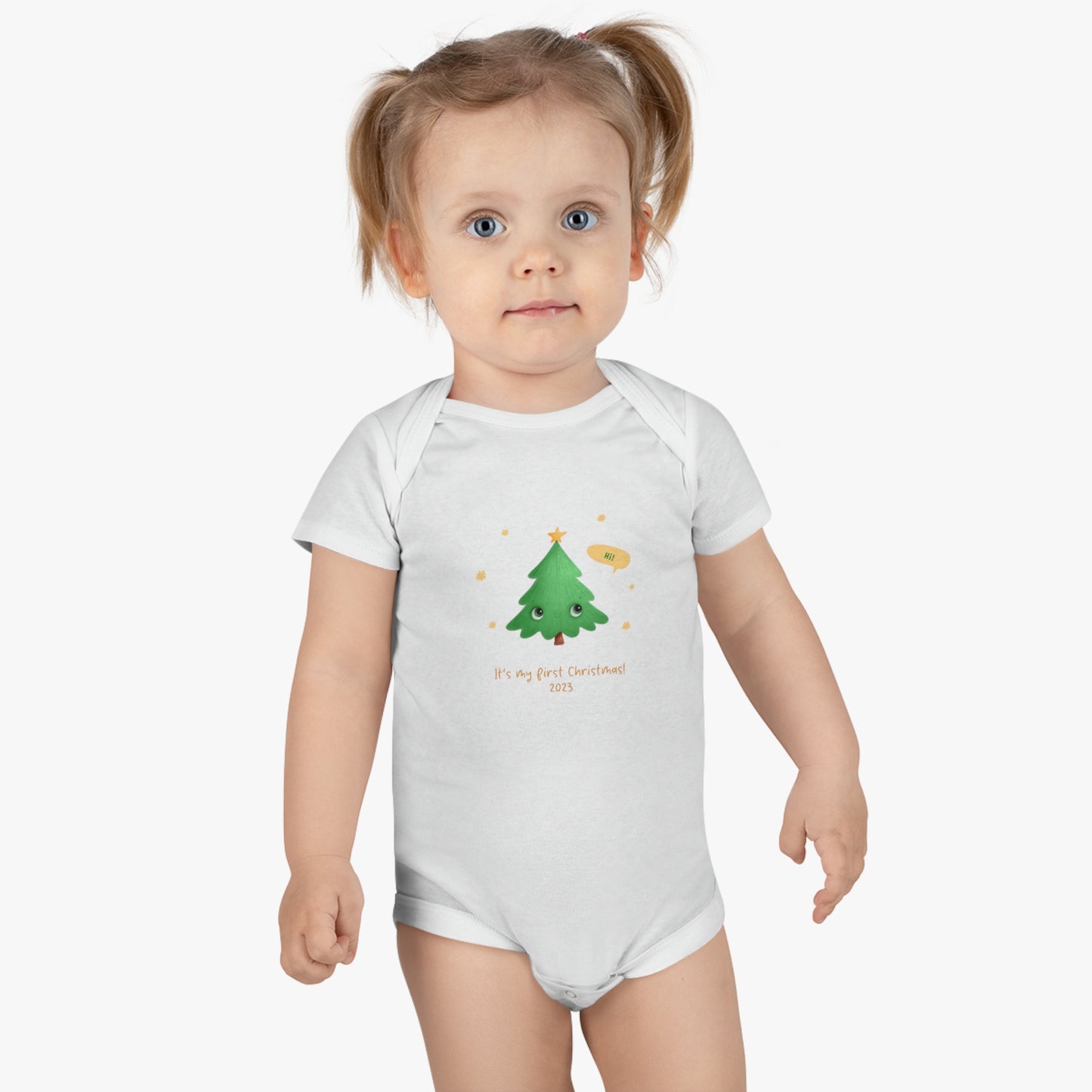 My First Christmas 2023 Baby Short Sleeve Onesie®