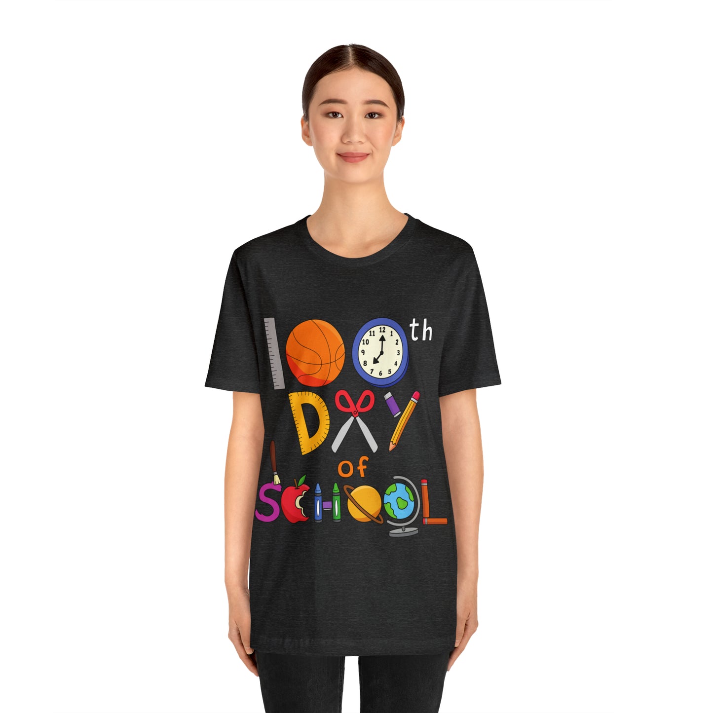 100th Day of School Teacher T- Shirt - Unisex Jersey Short Sleeve Tee