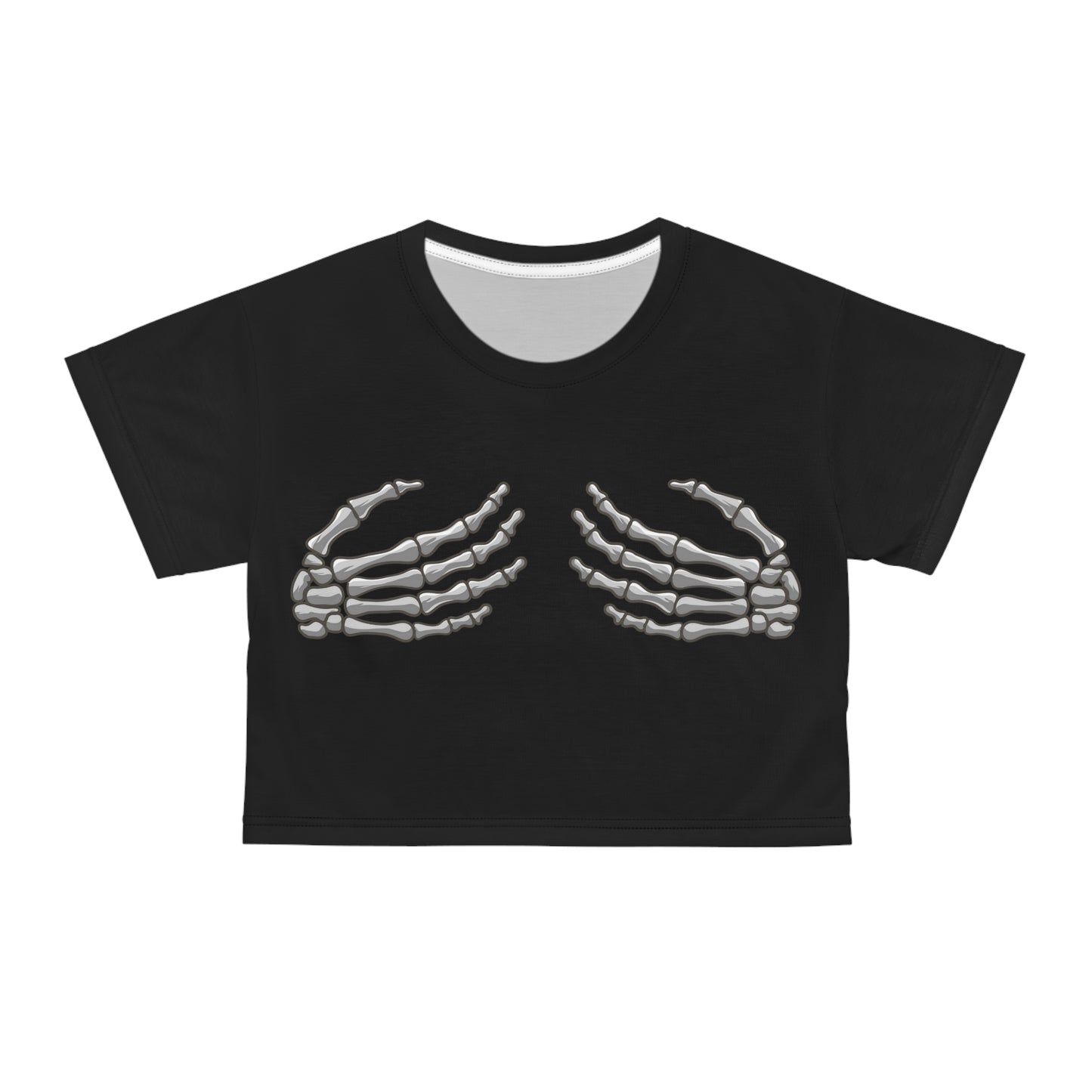 Naughty Skeleton Hands Cropped T