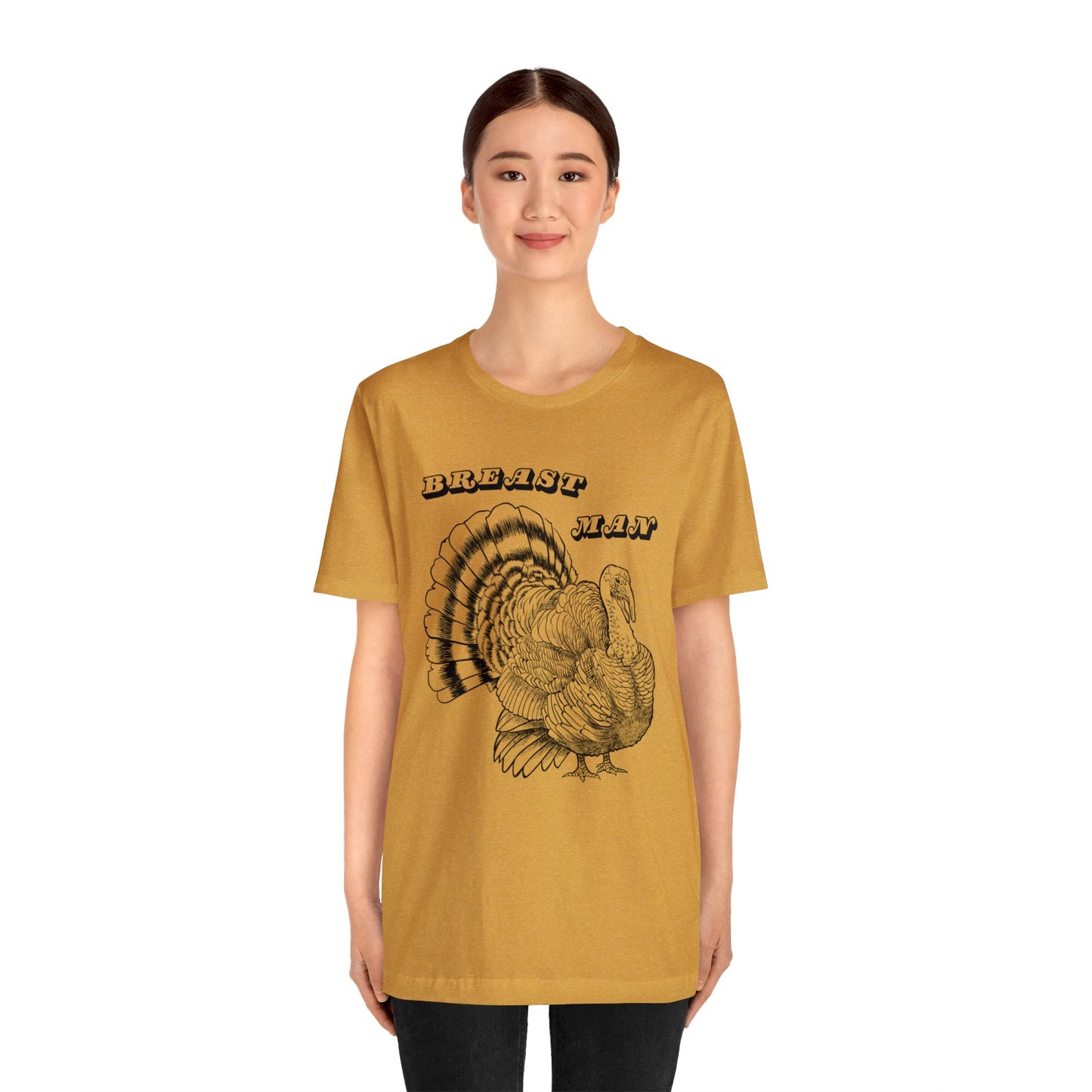 Breast Man. Thanksgiving Jersey Short Sleeve Tee