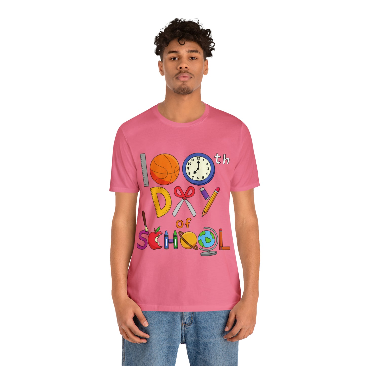 100th Day of School Teacher T- Shirt - Unisex Jersey Short Sleeve Tee