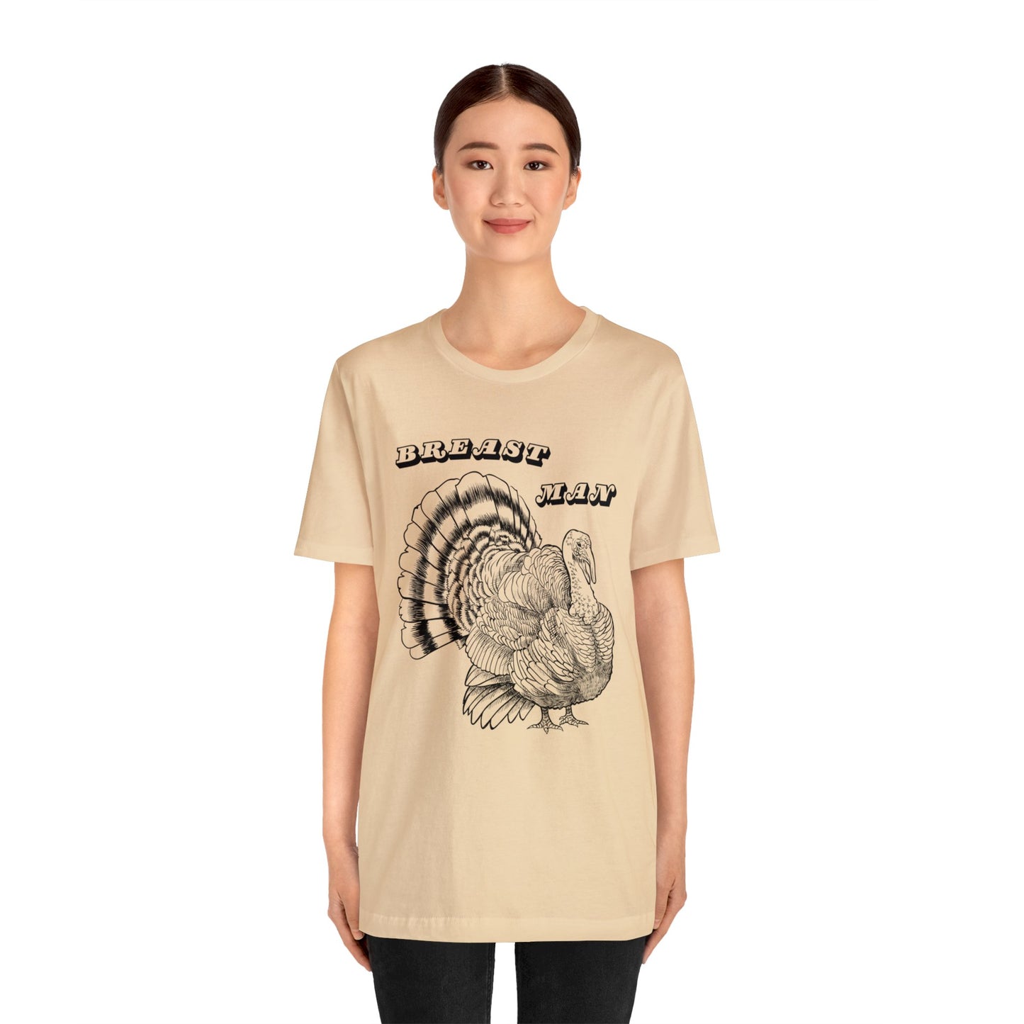 Breast Man. Thanksgiving Jersey Short Sleeve Tee
