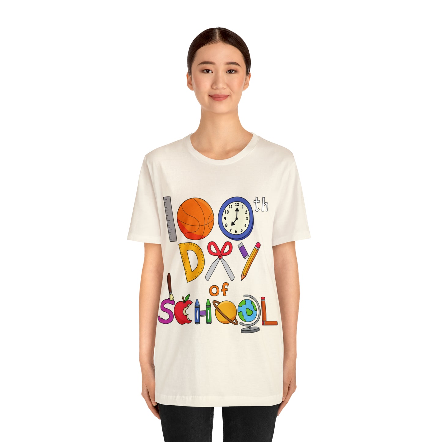 100th Day of School Teacher T- Shirt - Unisex Jersey Short Sleeve Tee