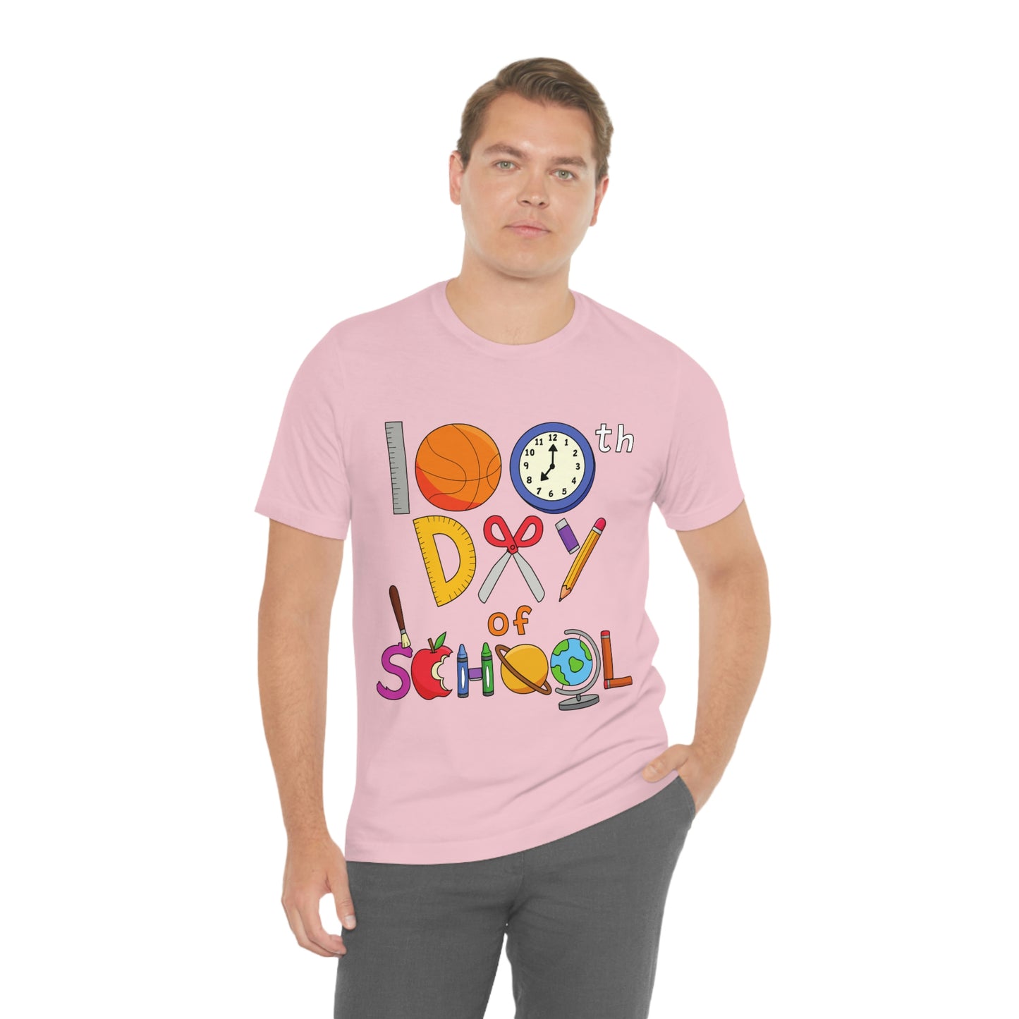 100th Day of School Teacher T- Shirt - Unisex Jersey Short Sleeve Tee