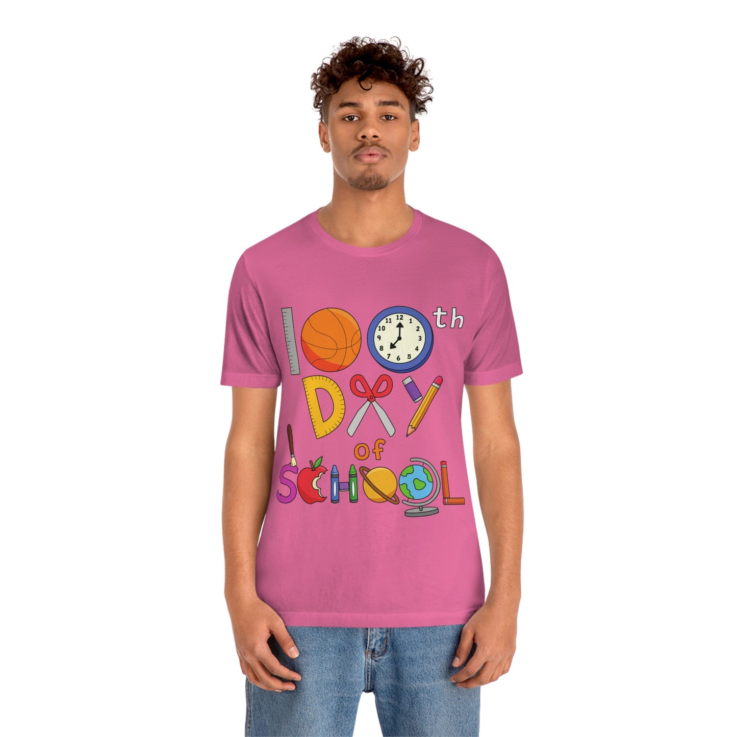 100th Day of School Teacher T- Shirt - Unisex Jersey Short Sleeve Tee