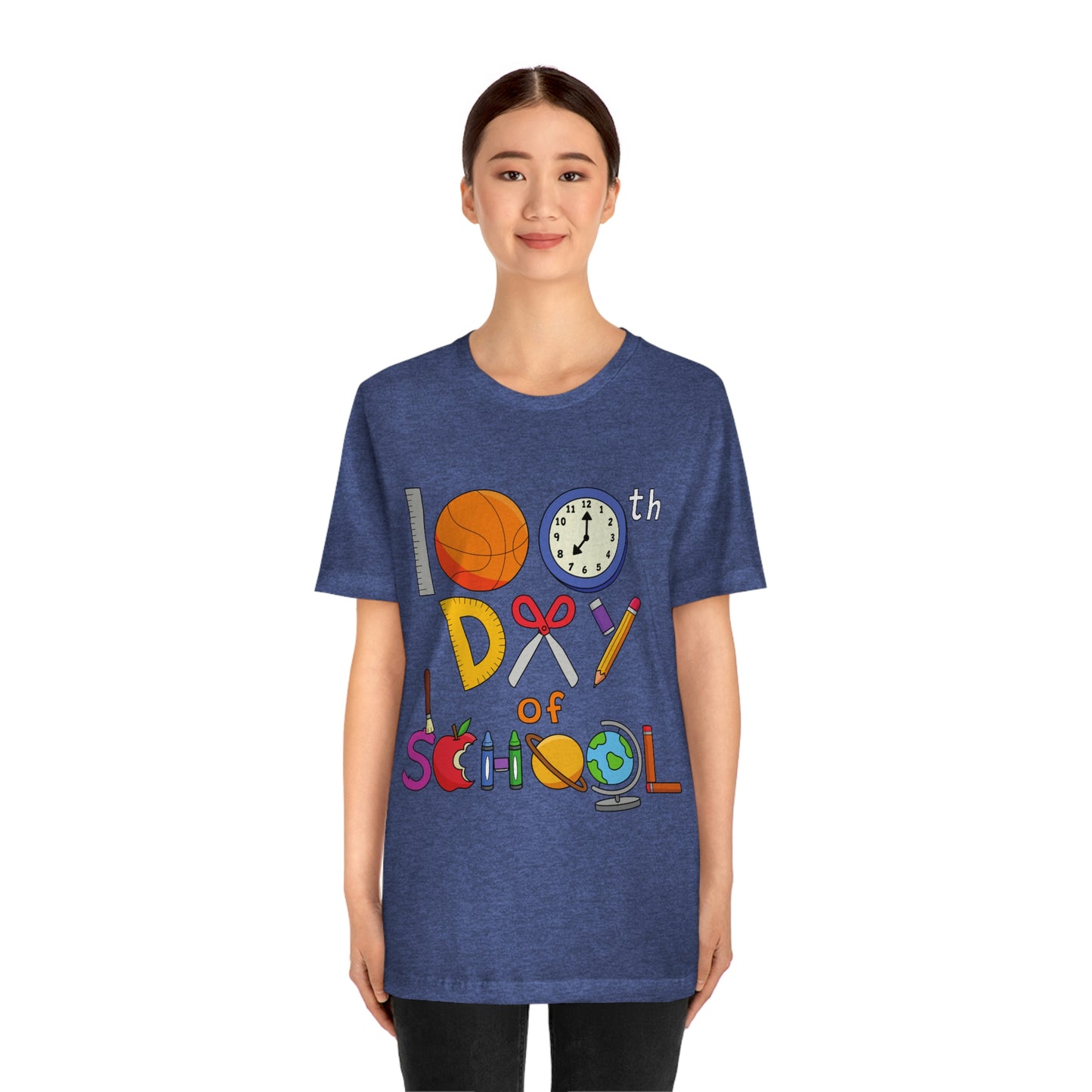 100th Day of School Teacher T- Shirt - Unisex Jersey Short Sleeve Tee