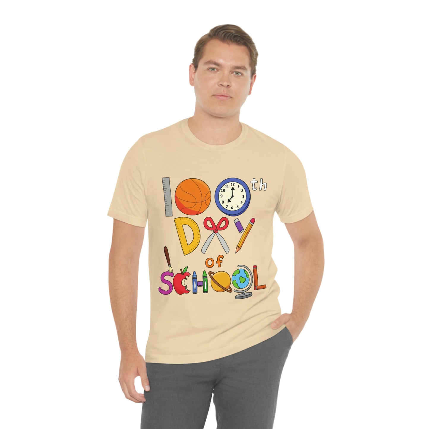 100th Day of School Teacher T- Shirt - Unisex Jersey Short Sleeve Tee