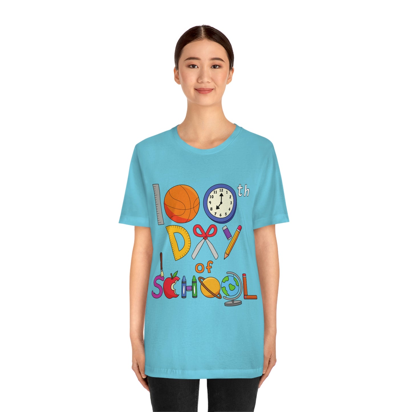 100th Day of School Teacher T- Shirt - Unisex Jersey Short Sleeve Tee