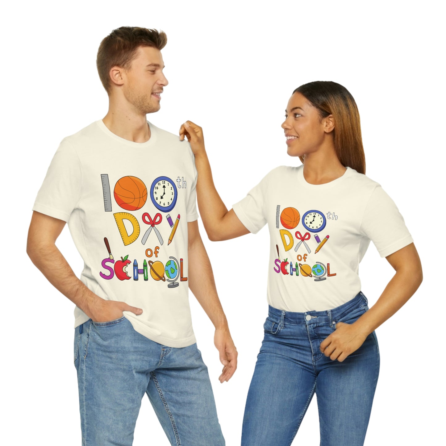 100th Day of School Teacher T- Shirt - Unisex Jersey Short Sleeve Tee