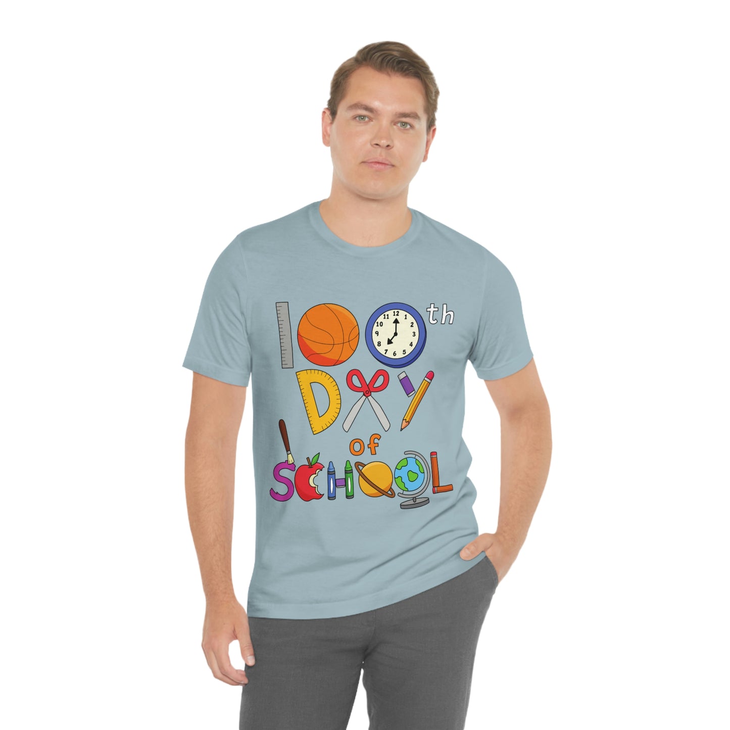 100th Day of School Teacher T- Shirt - Unisex Jersey Short Sleeve Tee