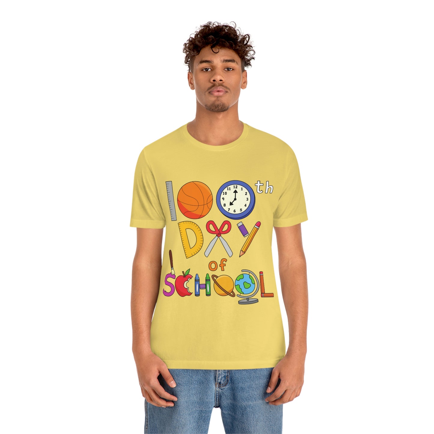 100th Day of School Teacher T- Shirt - Unisex Jersey Short Sleeve Tee
