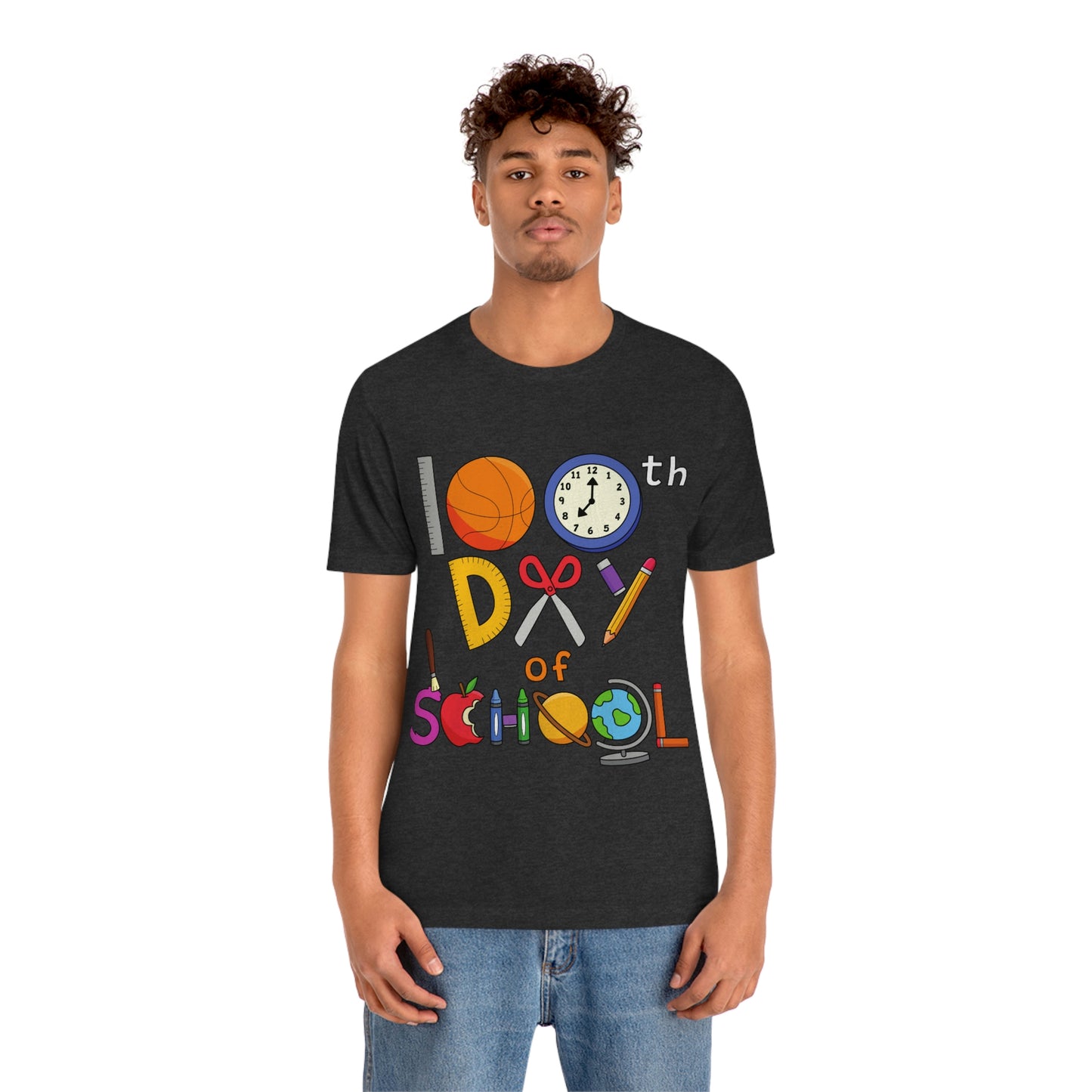 100th Day of School Teacher T- Shirt - Unisex Jersey Short Sleeve Tee