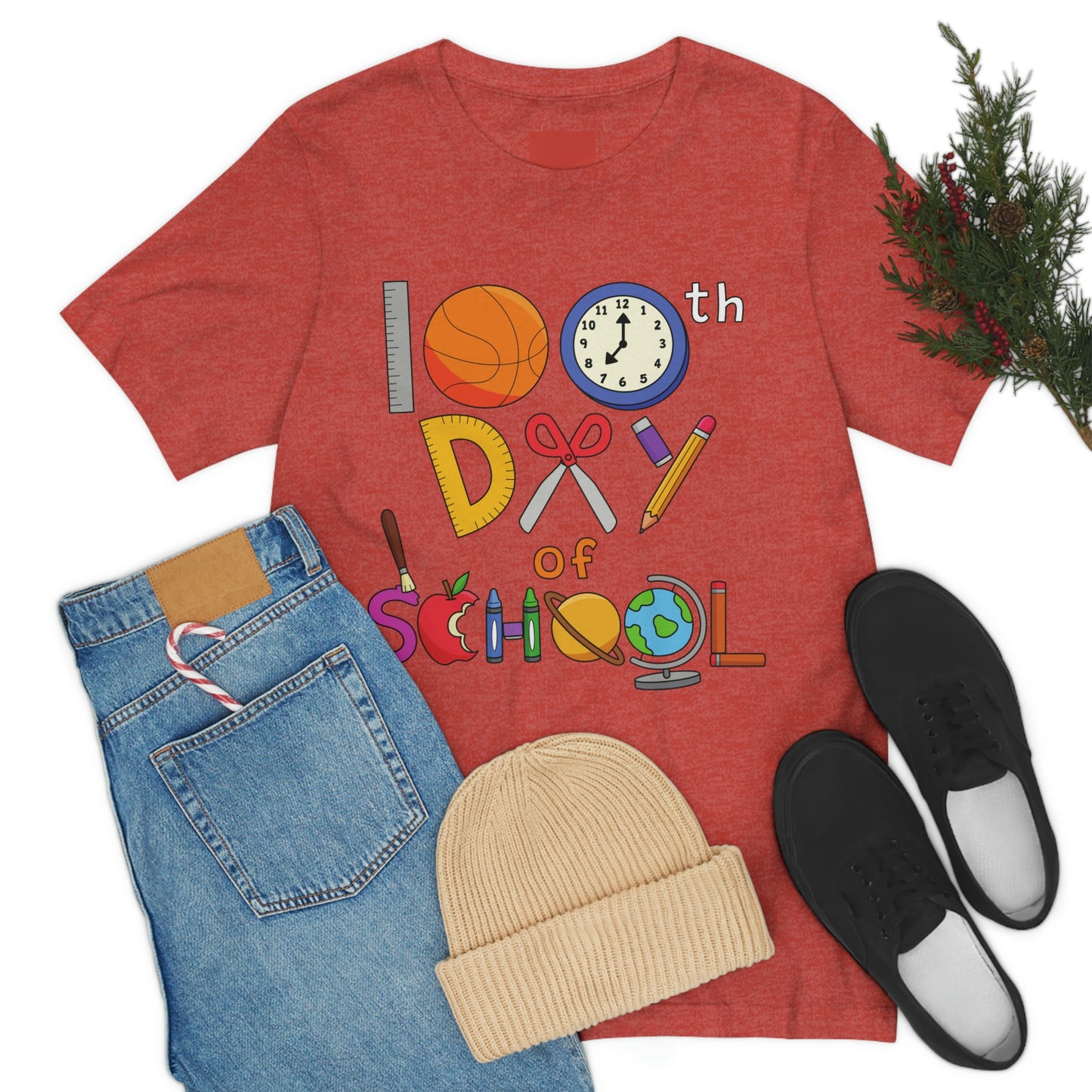 100th Day of School Teacher T- Shirt - Unisex Jersey Short Sleeve Tee