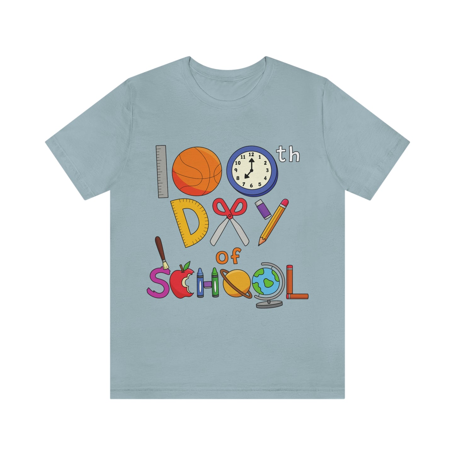 100th Day of School Teacher T- Shirt - Unisex Jersey Short Sleeve Tee