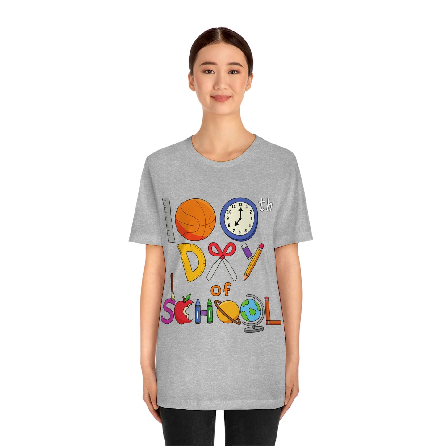 100th Day of School Teacher T- Shirt - Unisex Jersey Short Sleeve Tee
