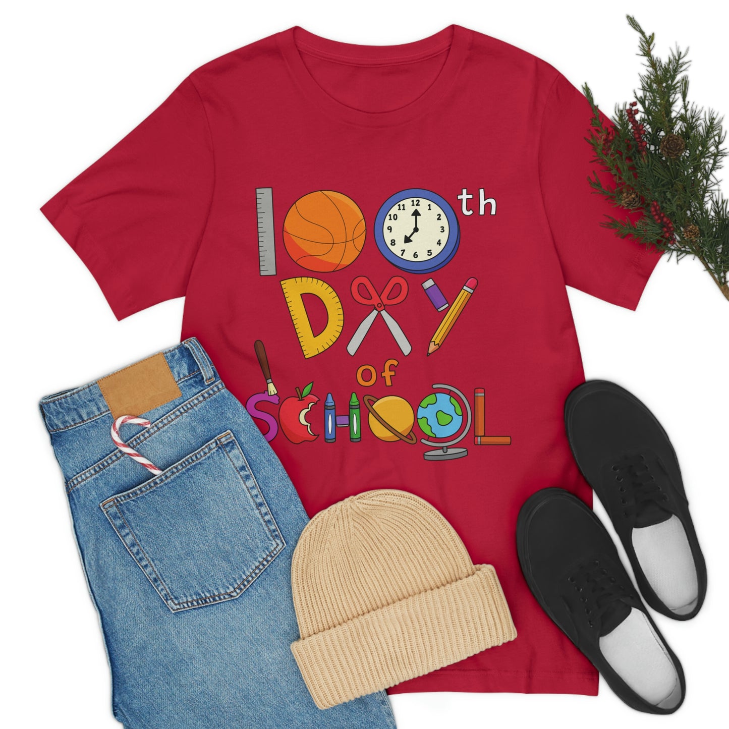100th Day of School Teacher T- Shirt - Unisex Jersey Short Sleeve Tee