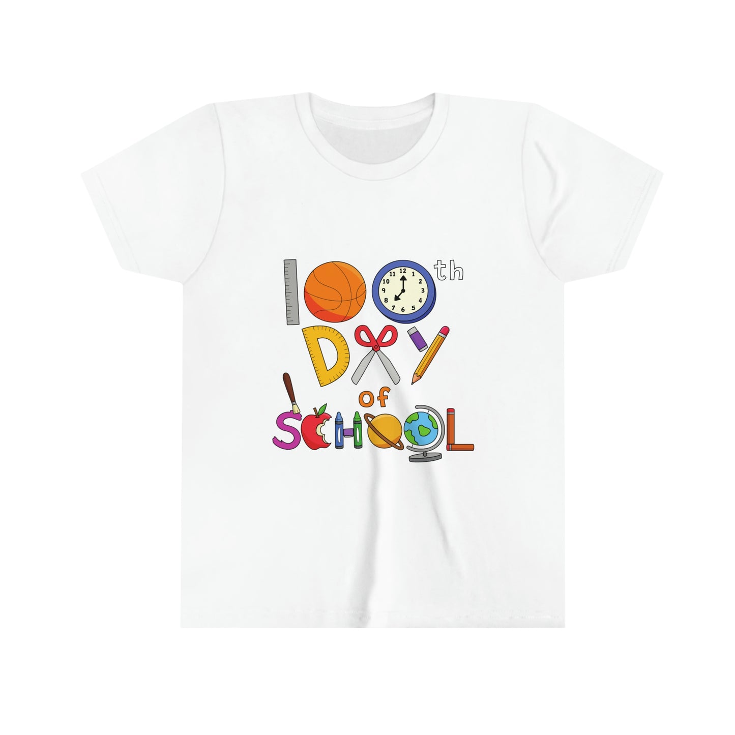 100th day of school t-shirt - Youth Short Sleeve Tee