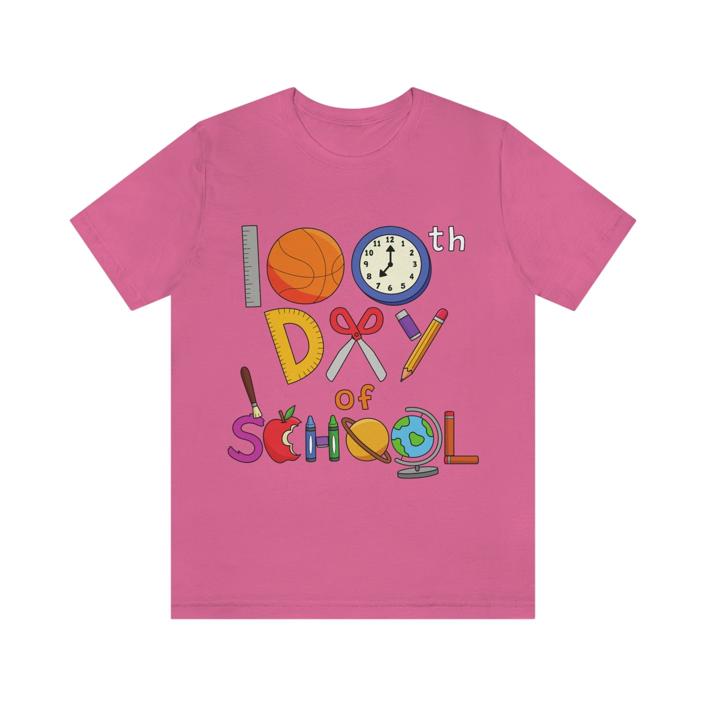100th Day of School Teacher T- Shirt - Unisex Jersey Short Sleeve Tee