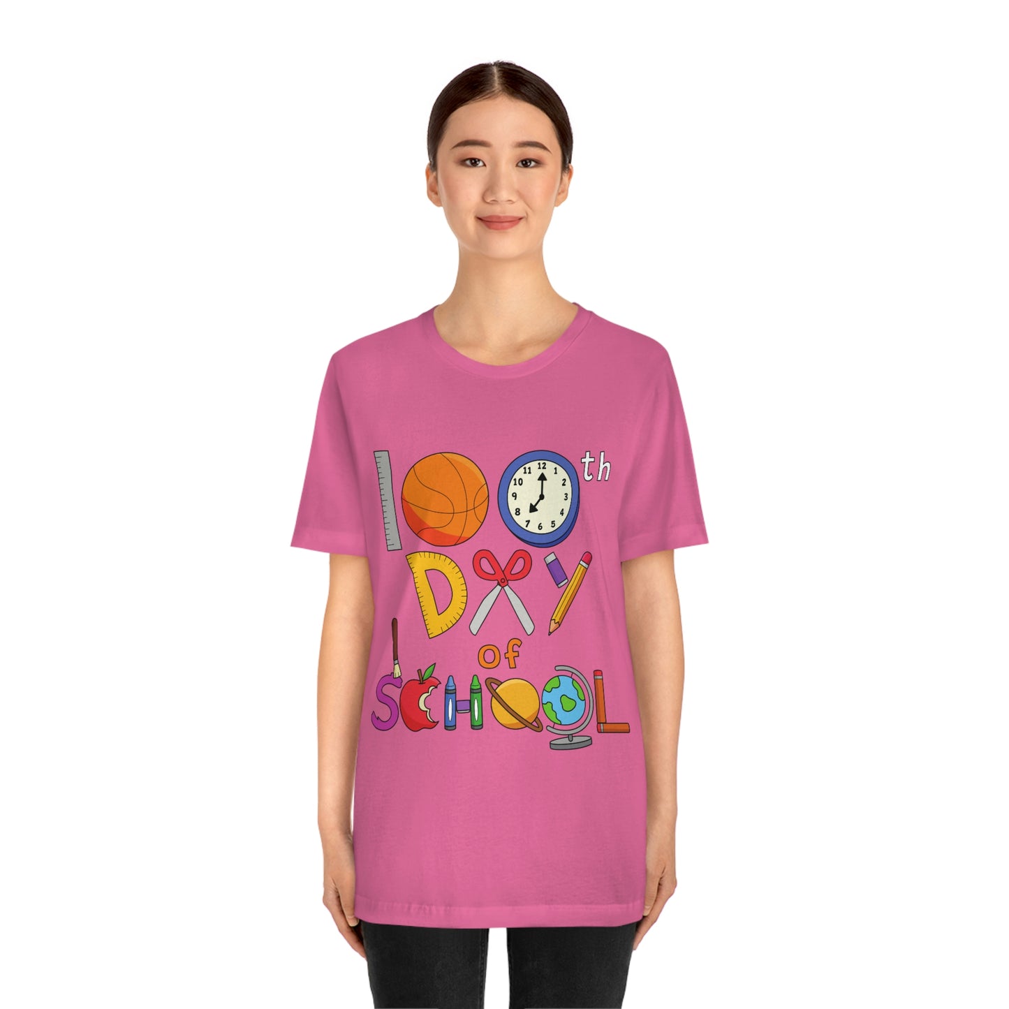 100th Day of School Teacher T- Shirt - Unisex Jersey Short Sleeve Tee