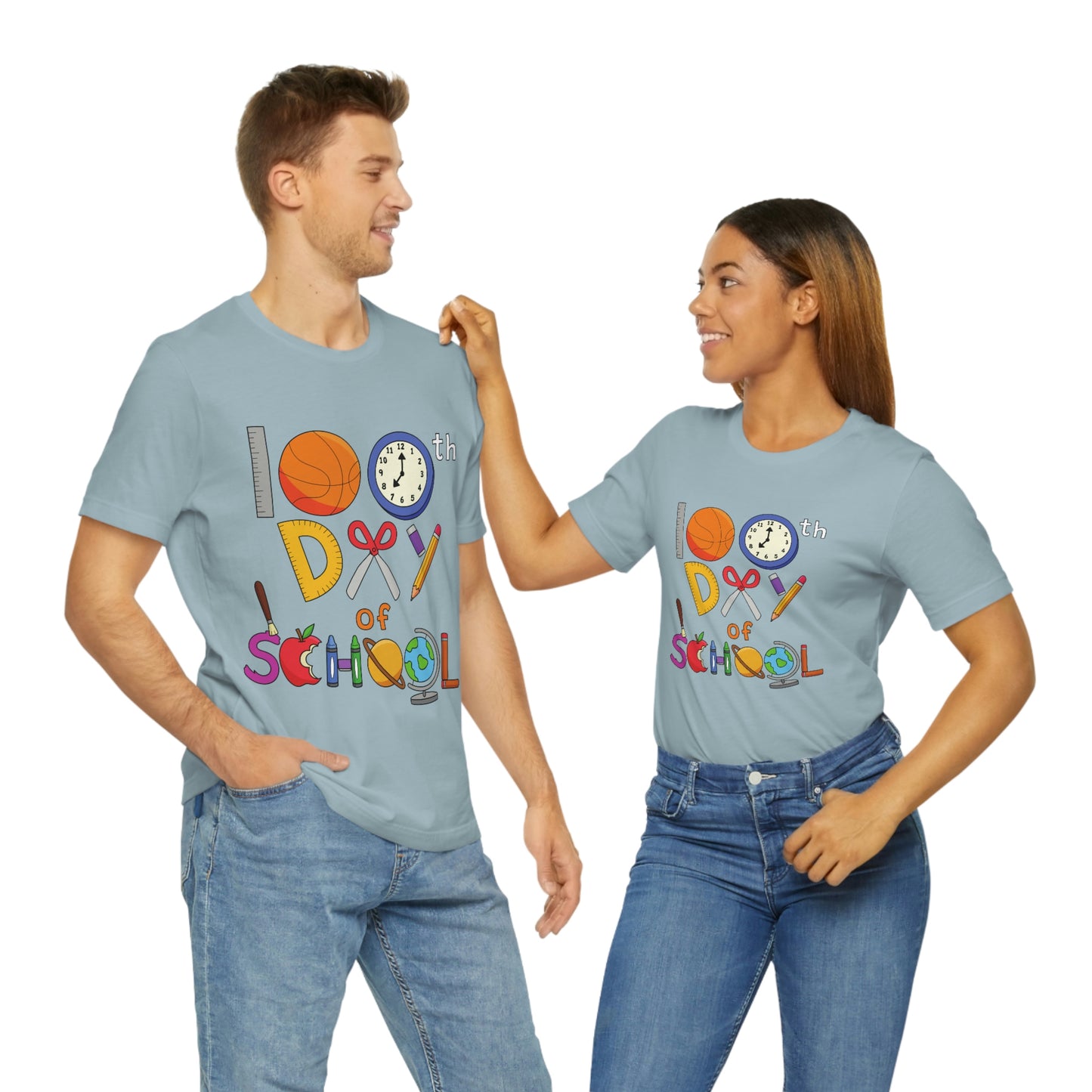 100th Day of School Teacher T- Shirt - Unisex Jersey Short Sleeve Tee