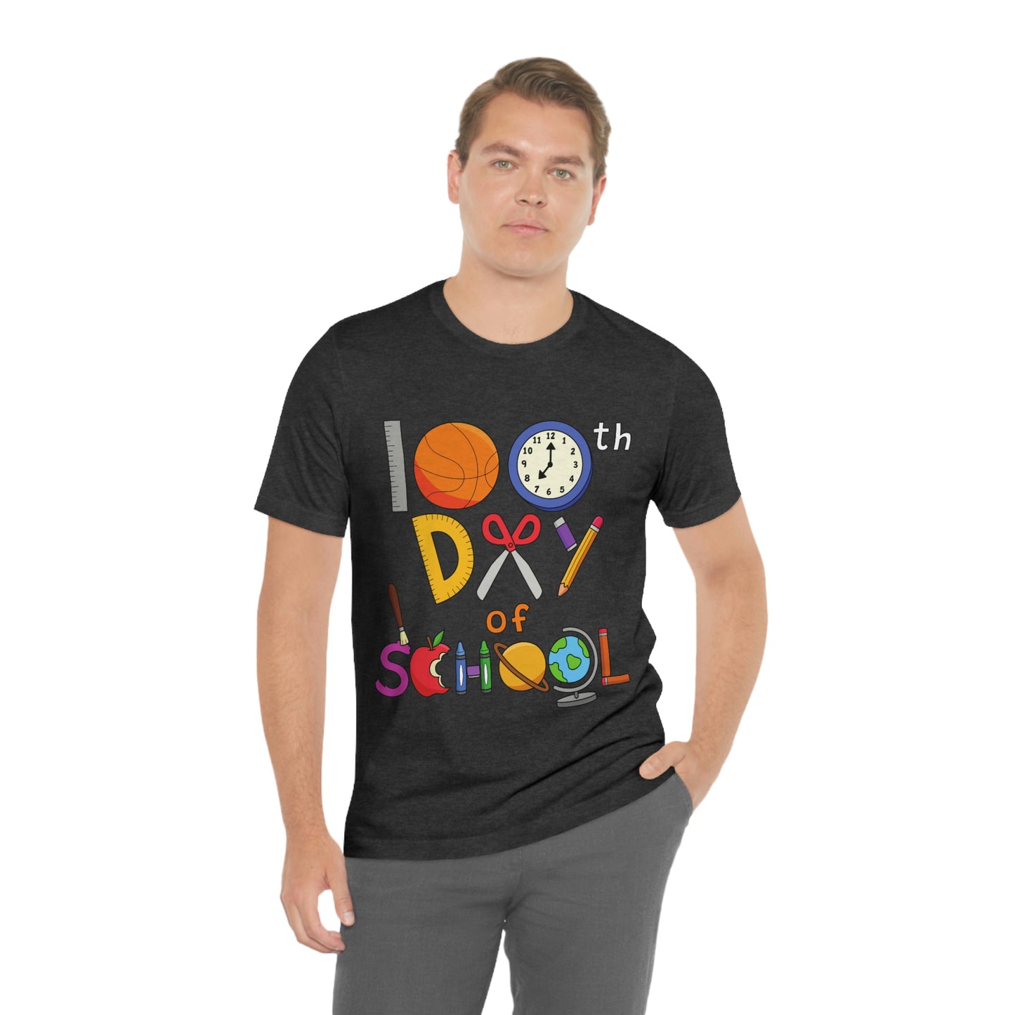 100th Day of School Teacher T- Shirt - Unisex Jersey Short Sleeve Tee
