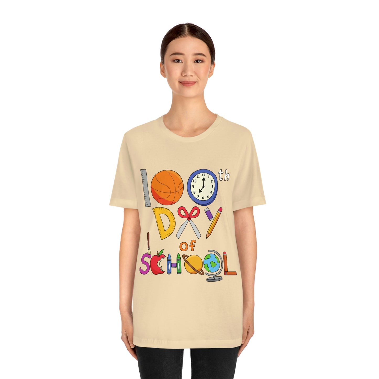 100th Day of School Teacher T- Shirt - Unisex Jersey Short Sleeve Tee