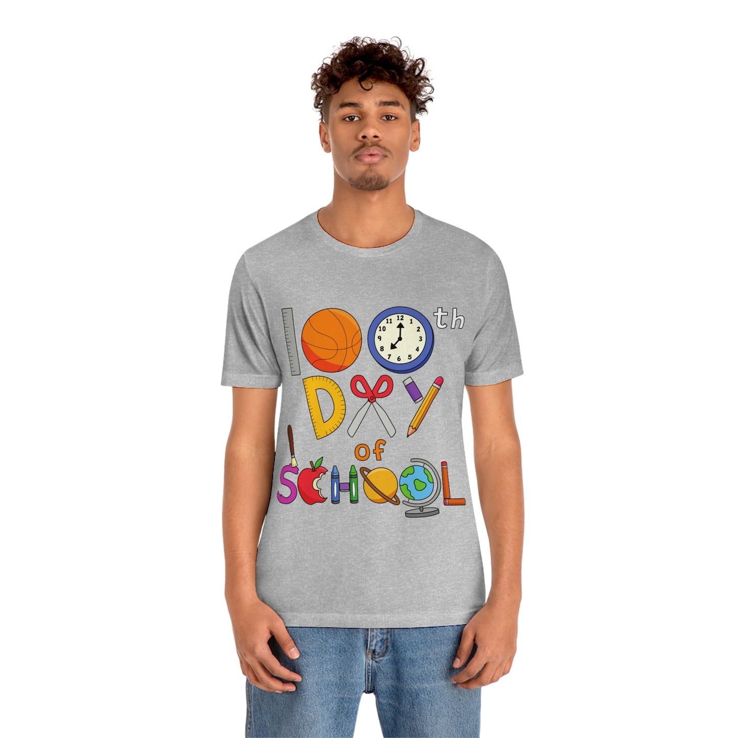100th Day of School Teacher T- Shirt - Unisex Jersey Short Sleeve Tee