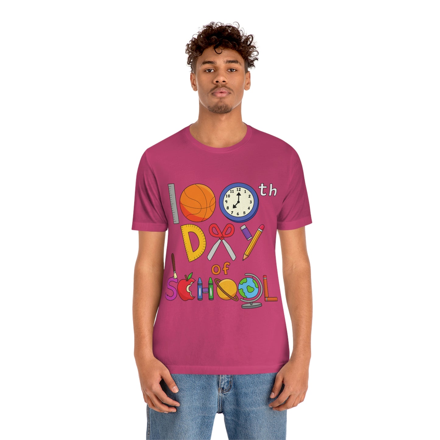 100th Day of School Teacher T- Shirt - Unisex Jersey Short Sleeve Tee