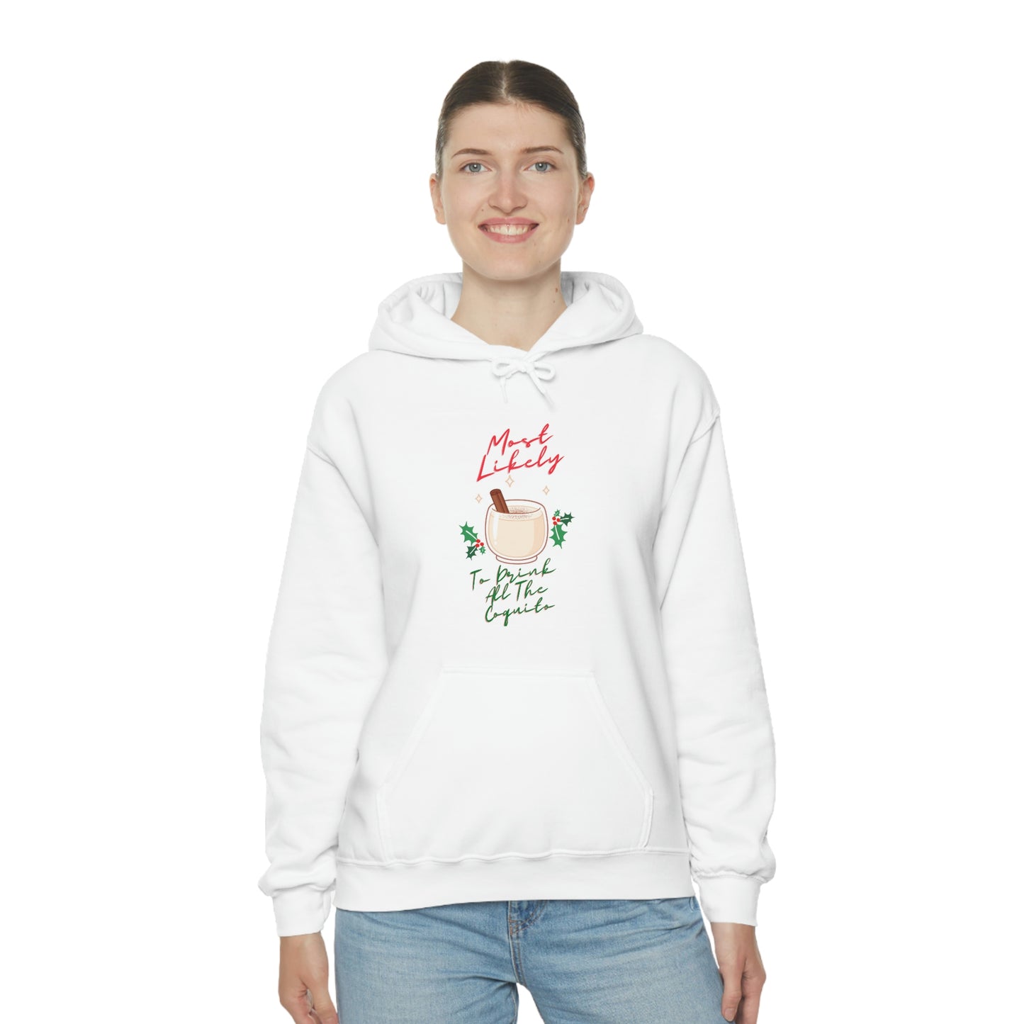 Most Likely To Drink All The Coquito - Unisex Heavy Blend Hooded Sweatshirt