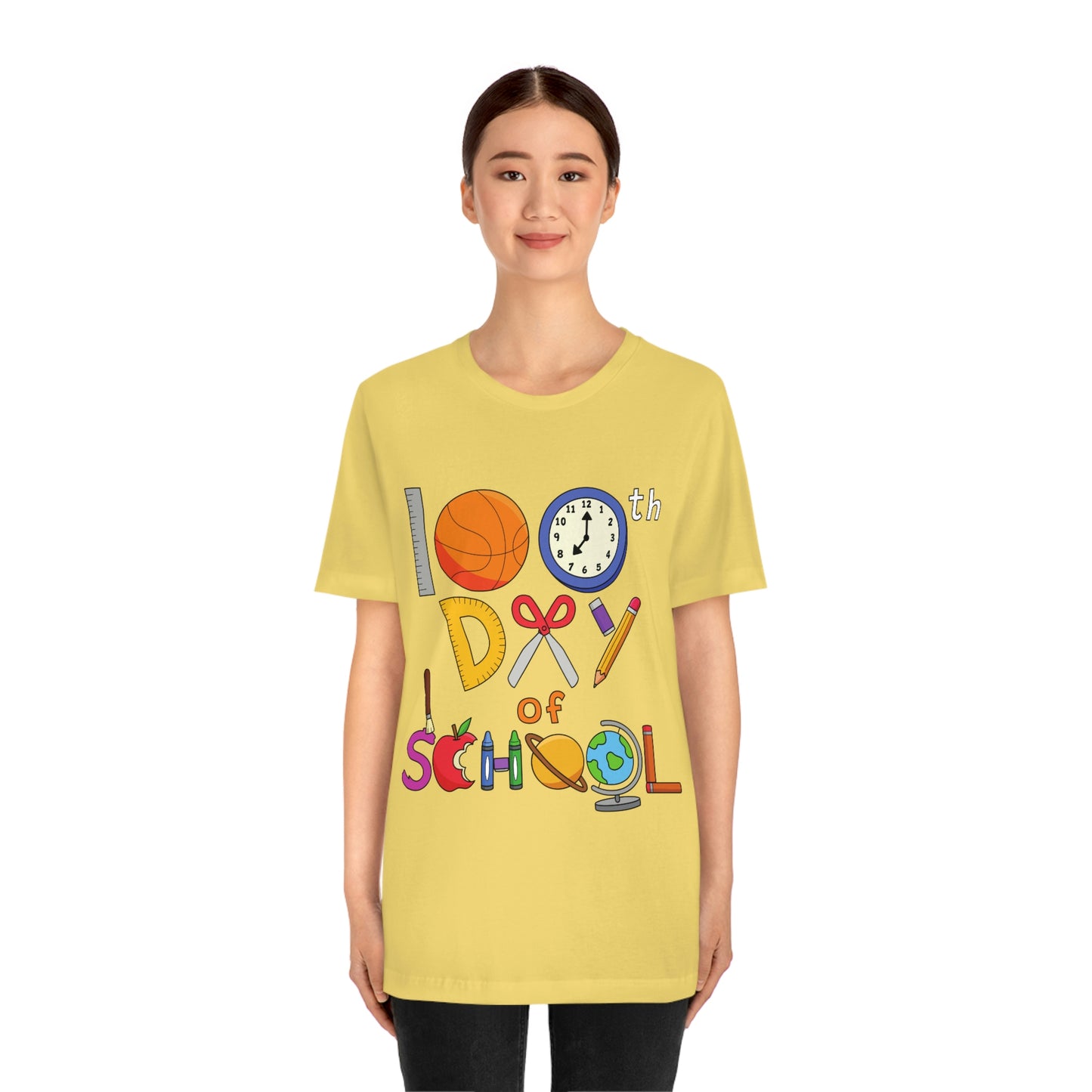 100th Day of School Teacher T- Shirt - Unisex Jersey Short Sleeve Tee