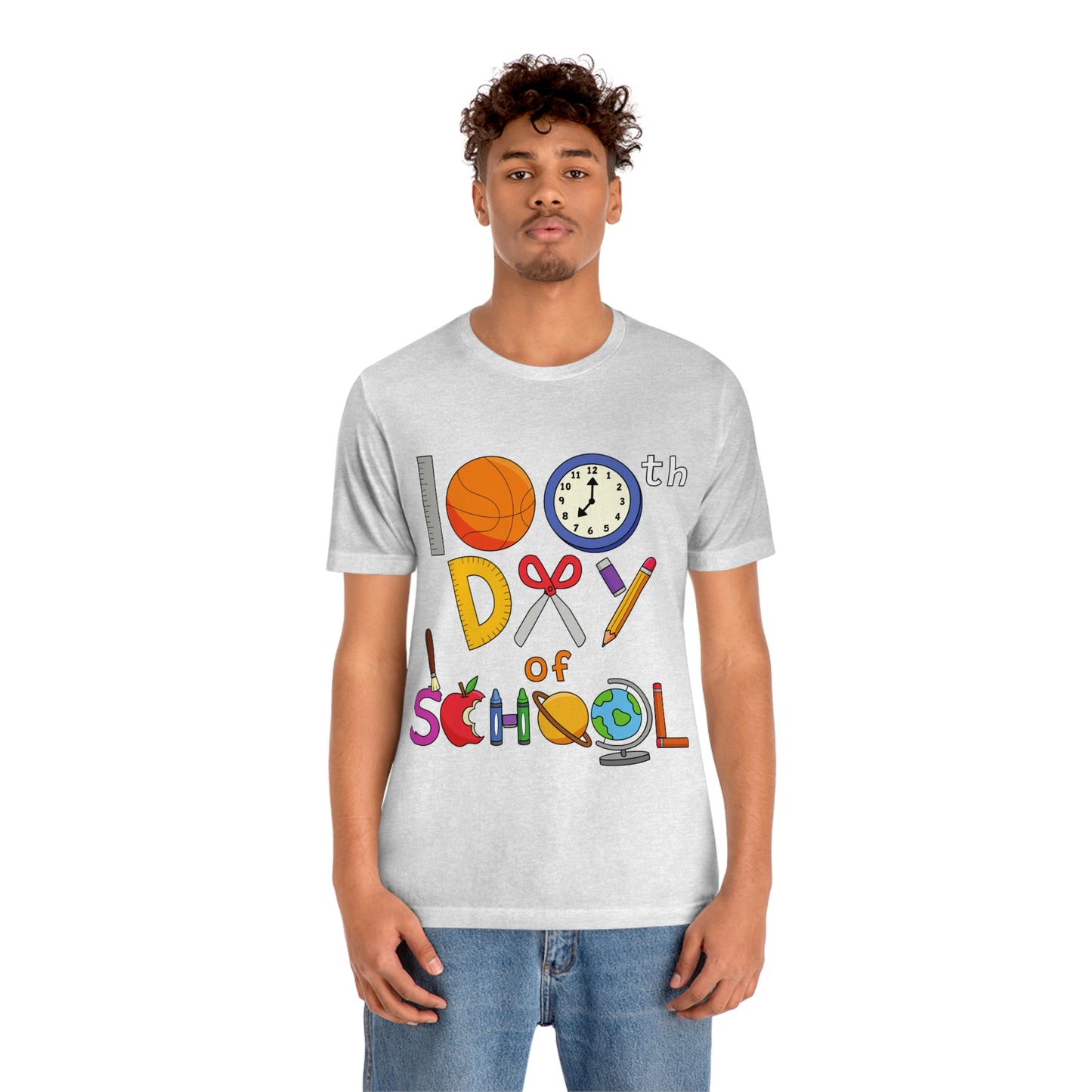 100th Day of School Teacher T- Shirt - Unisex Jersey Short Sleeve Tee