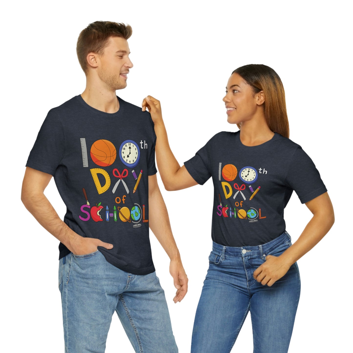 100th Day of School Teacher T- Shirt - Unisex Jersey Short Sleeve Tee
