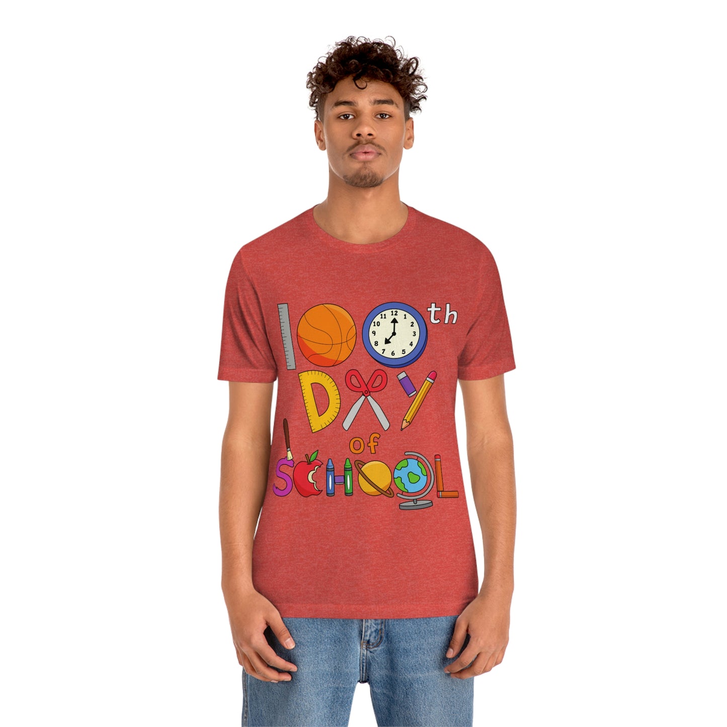 100th Day of School Teacher T- Shirt - Unisex Jersey Short Sleeve Tee