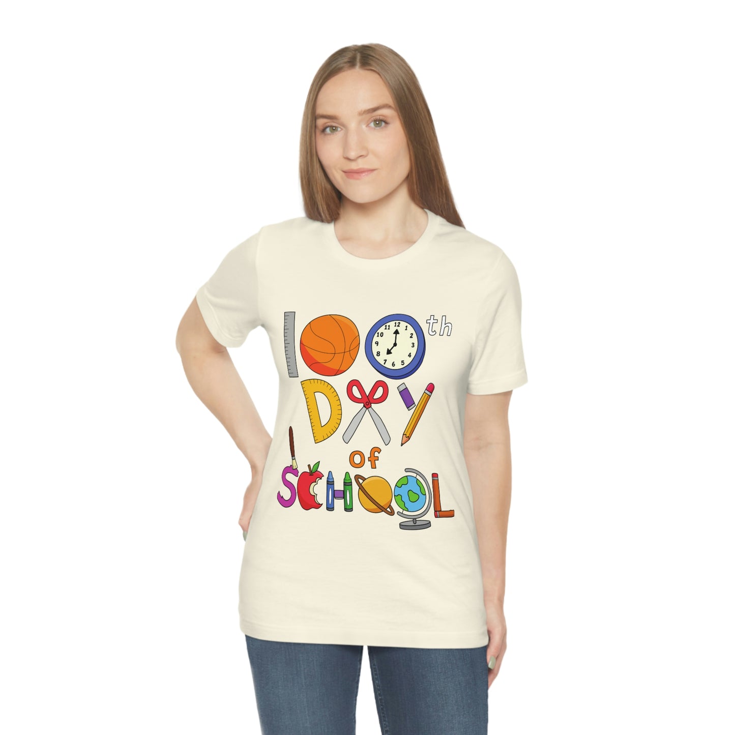 100th Day of School Teacher T- Shirt - Unisex Jersey Short Sleeve Tee