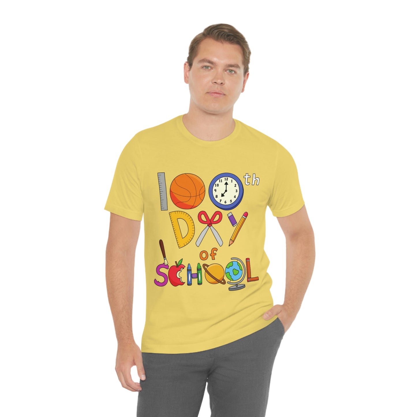 100th Day of School Teacher T- Shirt - Unisex Jersey Short Sleeve Tee